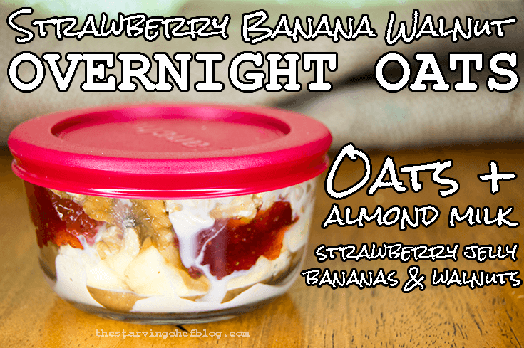 strawberry banana walnut overnight oats