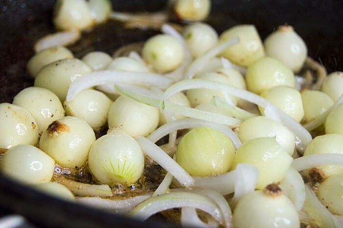 sauting onions