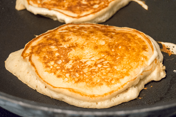 making pancakes