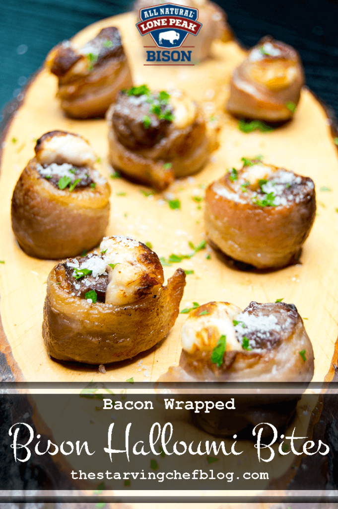 bacon wrapped bison bites