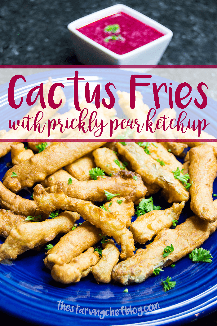 Cactus Fries with Prickly Pear Ketchup