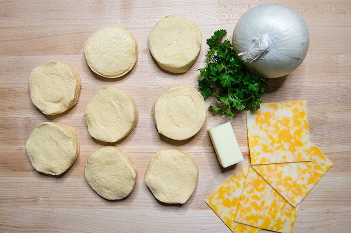 ingredients for easy pull apart bread