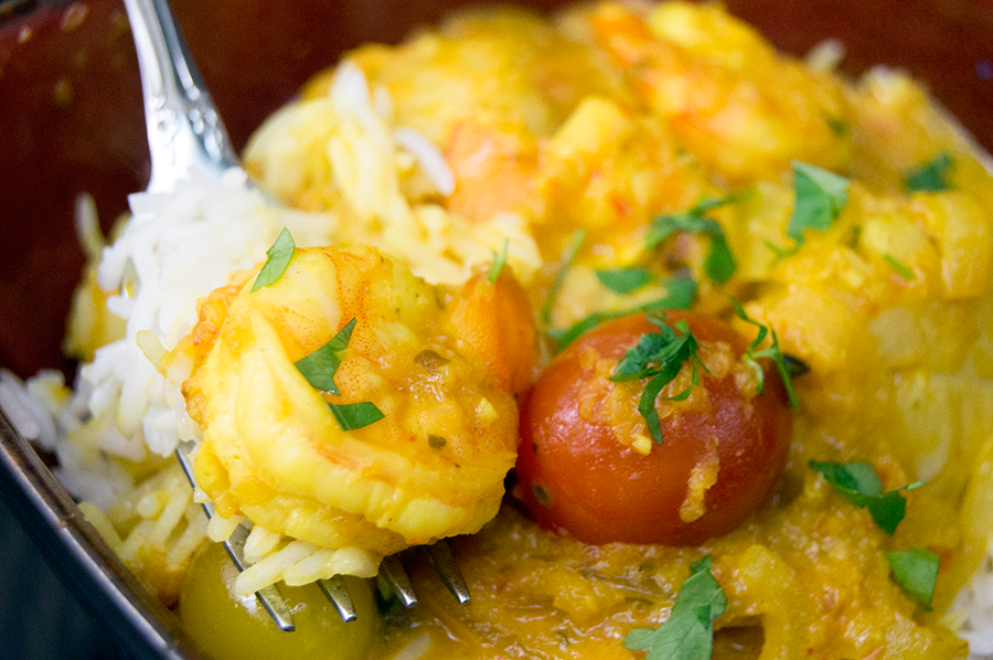 shrimp and scallop curry