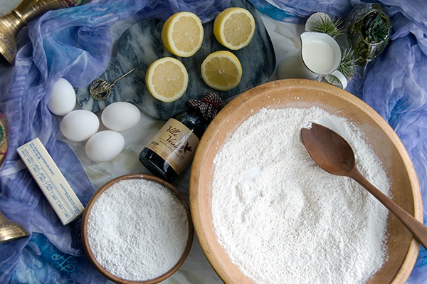 ingredients for lemon cakes