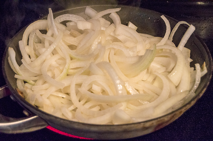 sauting onions