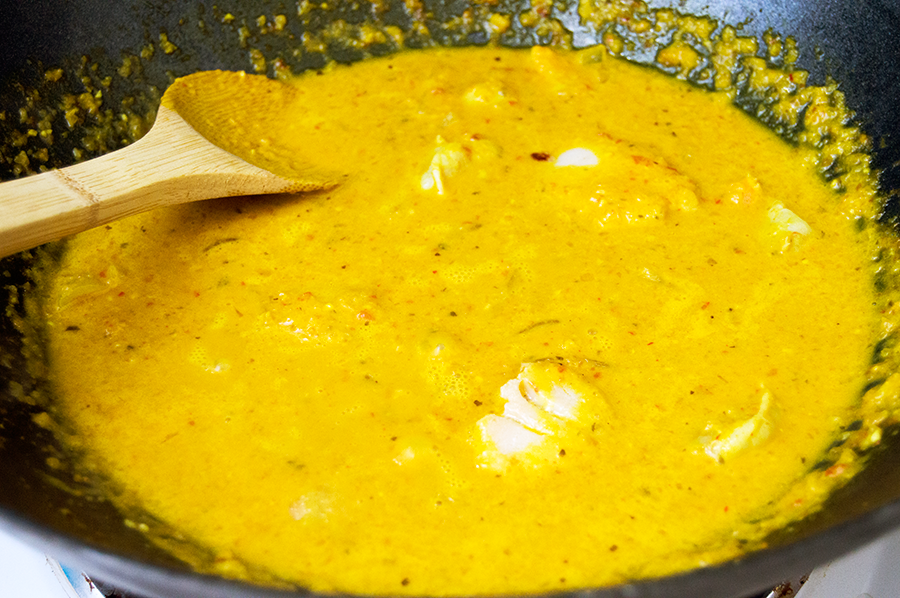shrimp in curry 