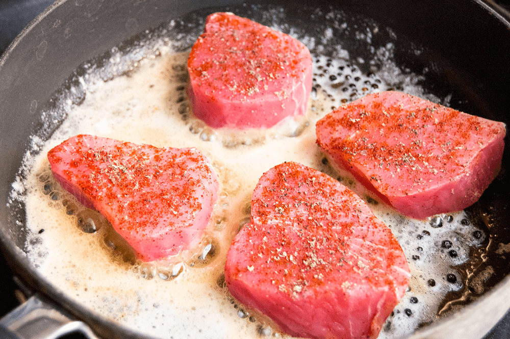 frying tuna steaks