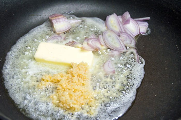 shallots and butter