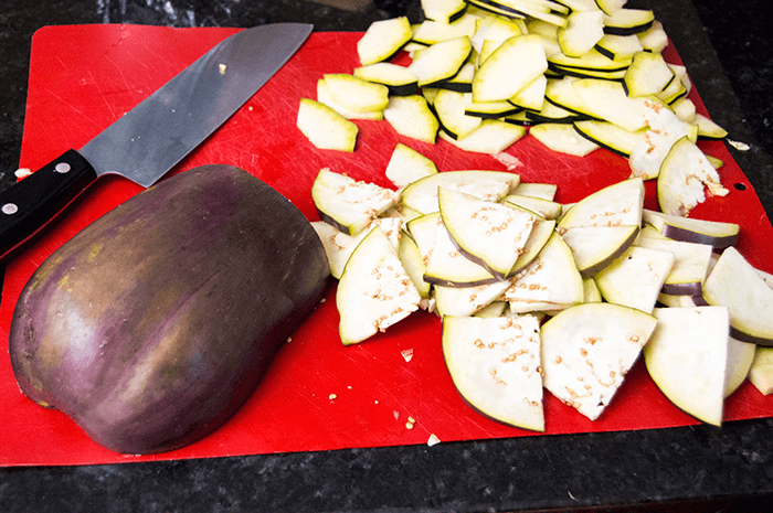 chopped veggies 