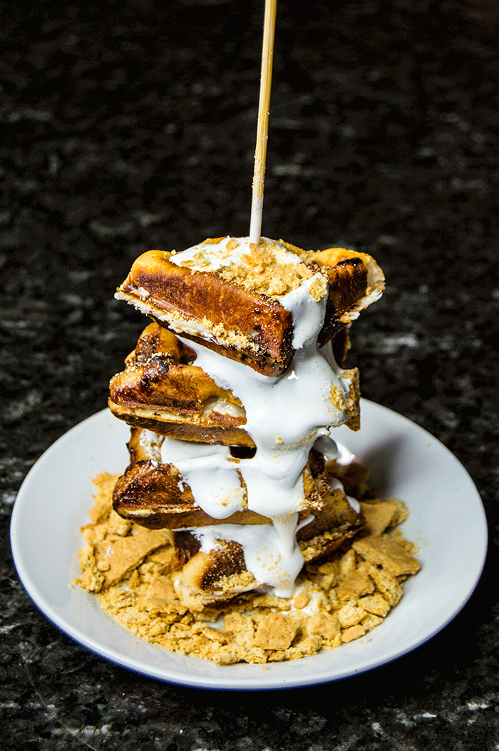S’more Waffles on a Stick