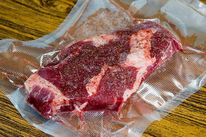 vacuum sealed bison meat