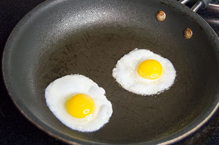 fried quail eggs