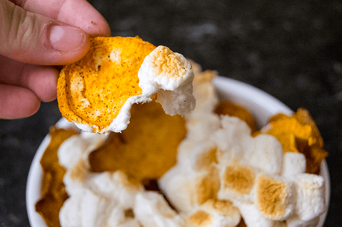 marshmallow sweet potato chips