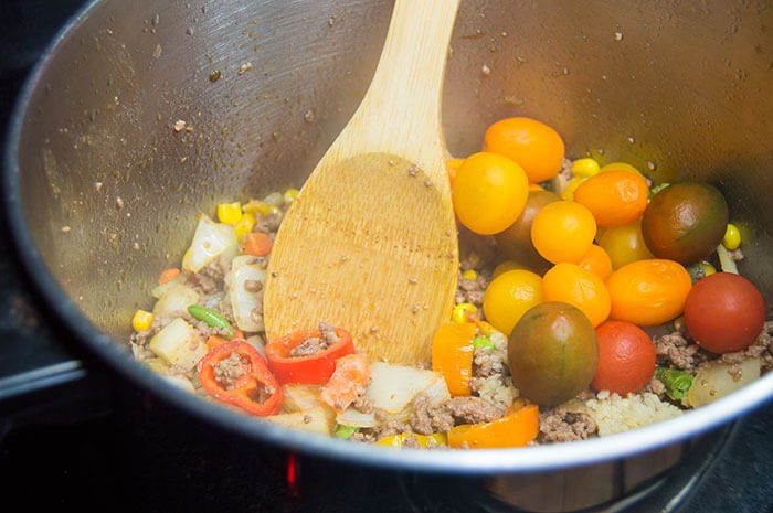 homemade chili in pot