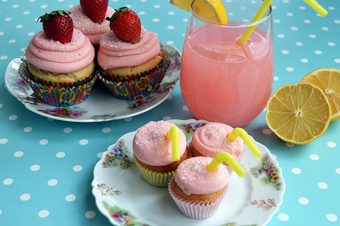 Sweet and Tangy Strawberry Lemonade Cupcakes