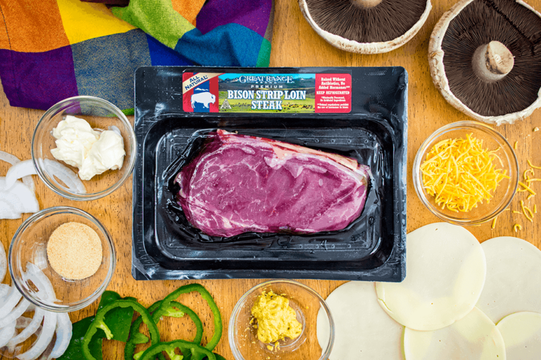 Bison Cheesesteak STUFFED Mushrooms | Great Range Brand Bison