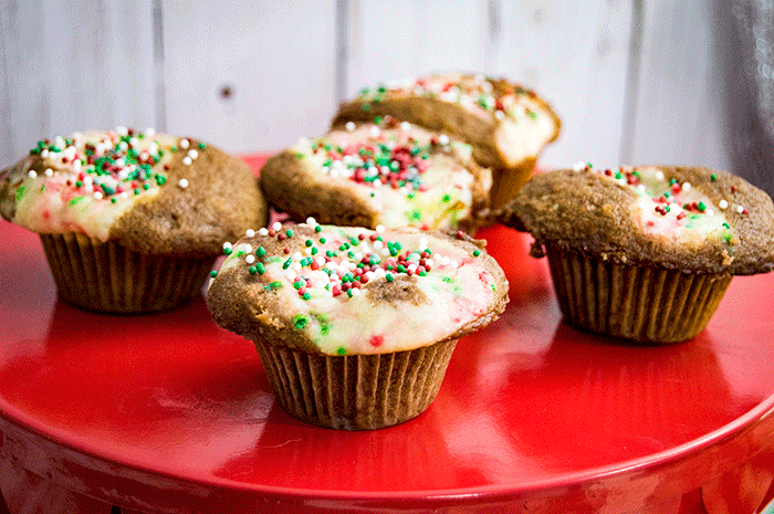 Chocolate Cheesecake Muffins for Christmas