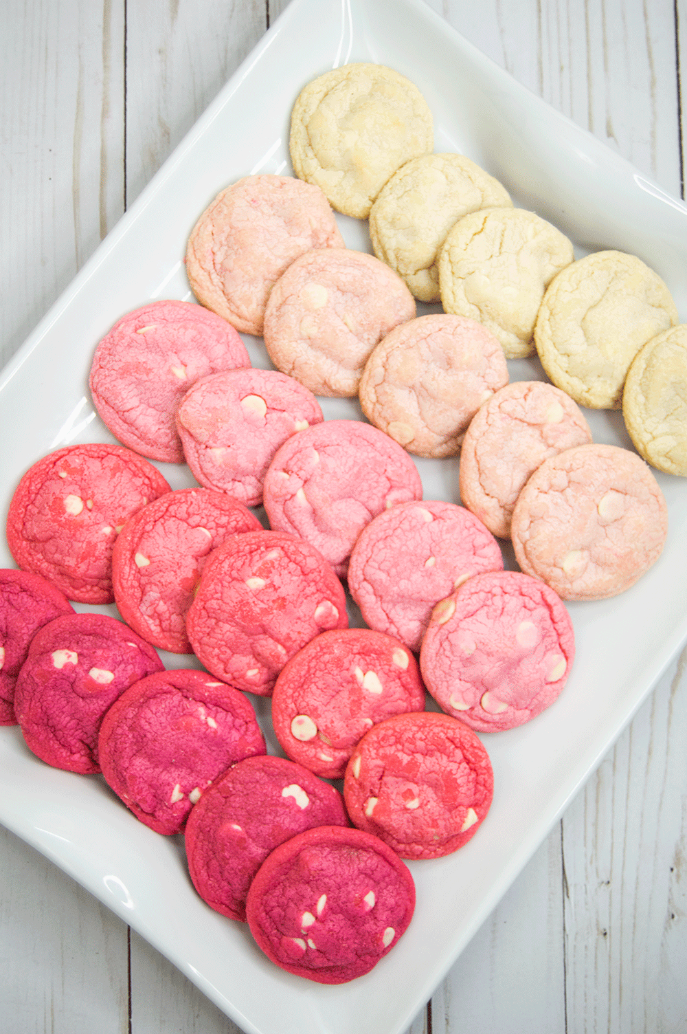Pink Ombre Valentine's Day Cookies