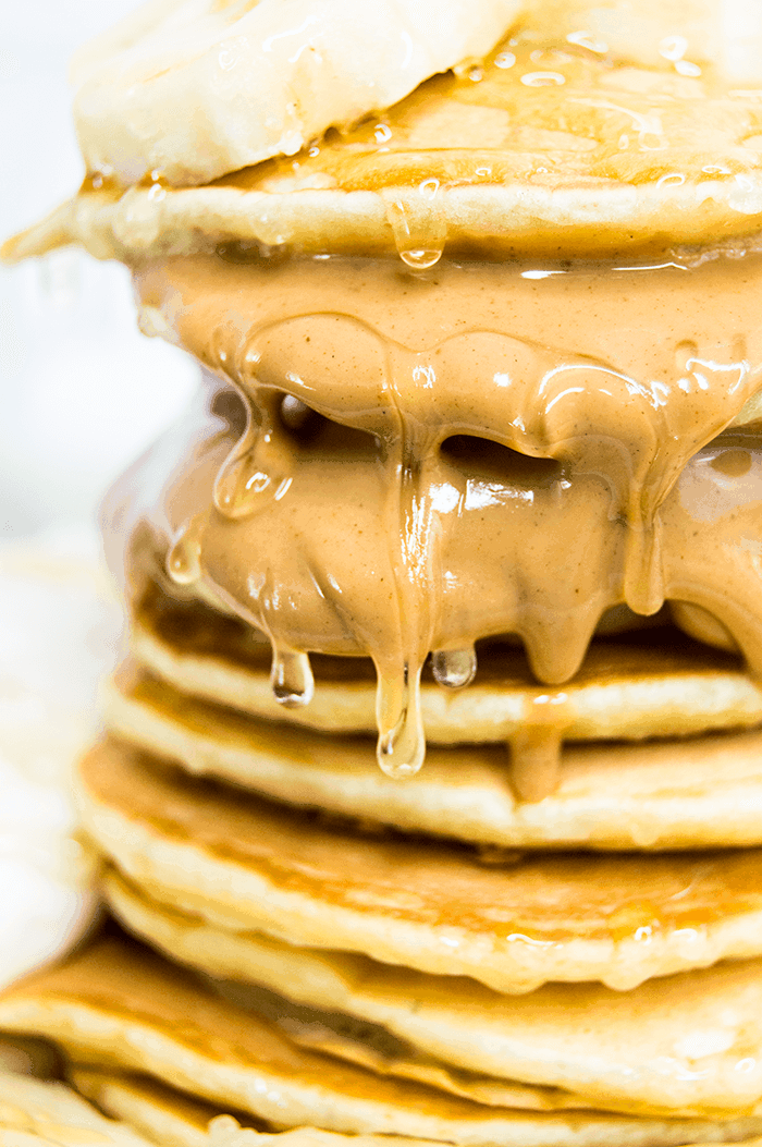 peanut butter honey pancakes
