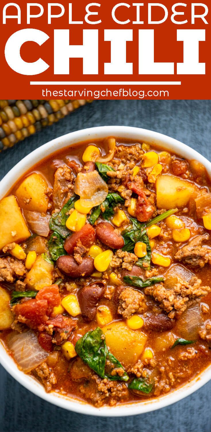 Cozy Apple Cider Chili Recipe - The Starving Chef