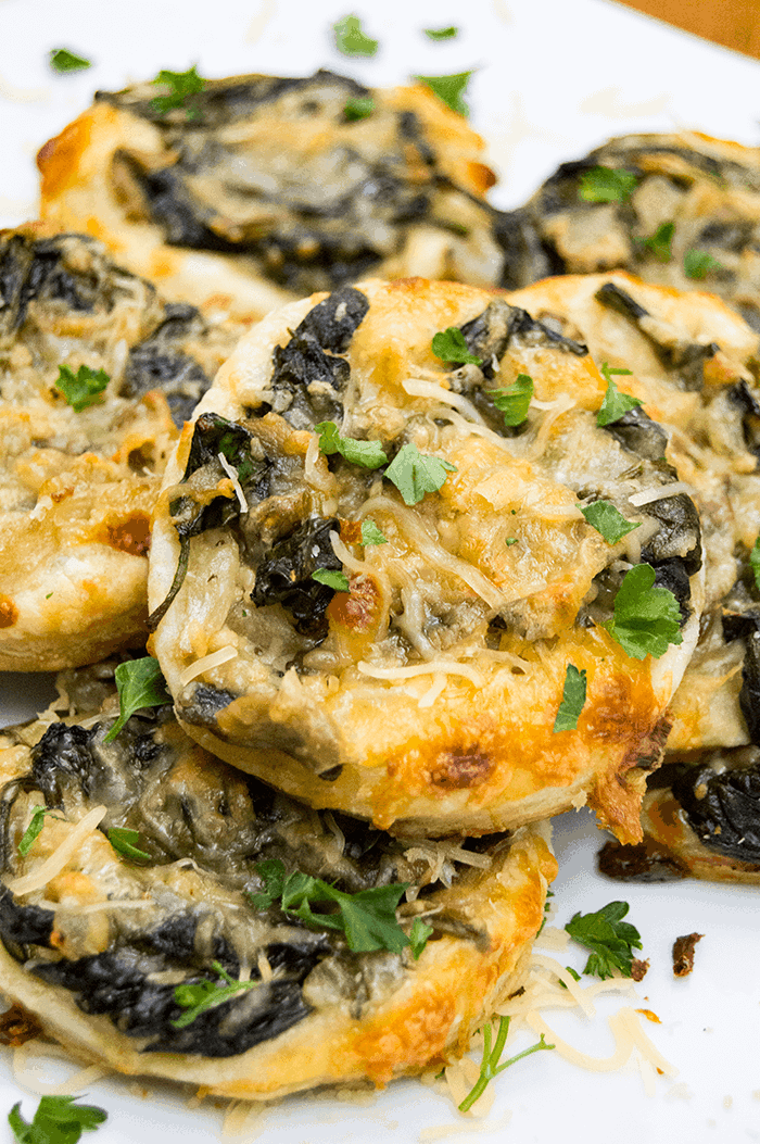 mushroom spinach puffs