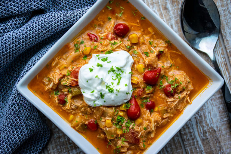 Firey Roasted Red Pepper Chicken Chili