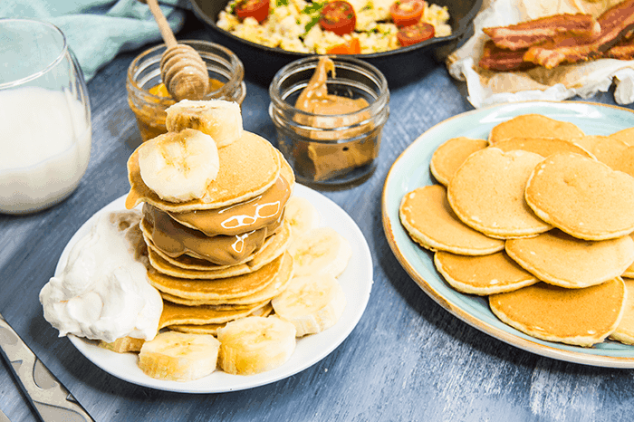breakfast with pancakes