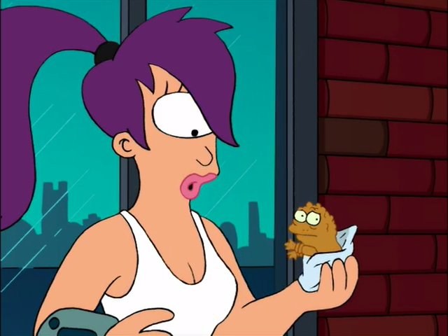 leela about to eat a poppler