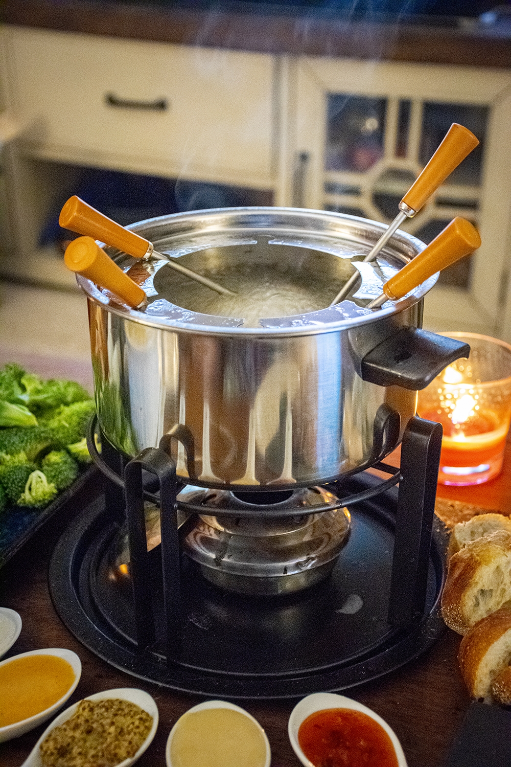 fondue with dips