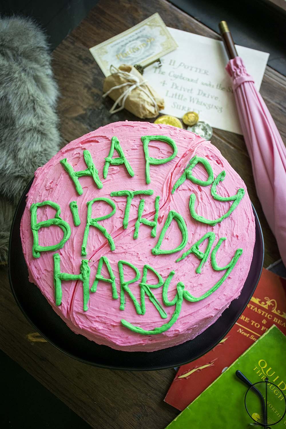 harry potter pink birthday cake