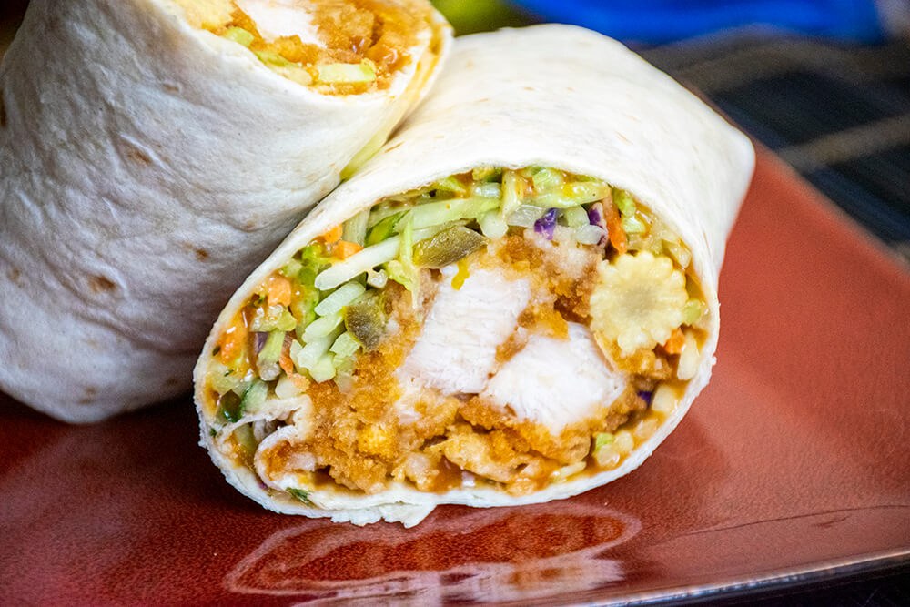 broccoli slaw chicken wraps