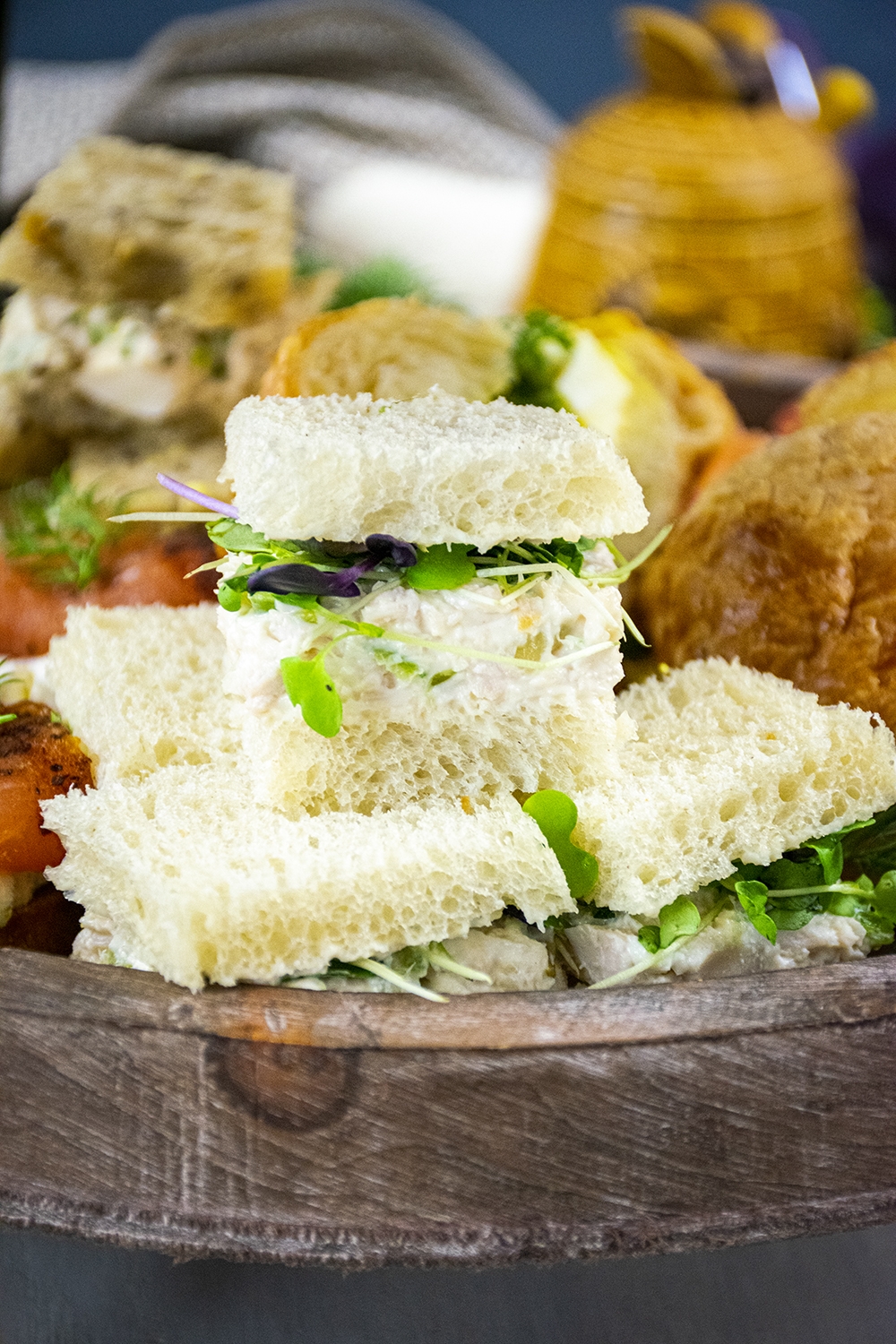 mini chicken salad sandwiches
