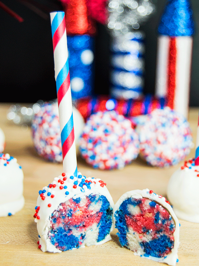 Fourth of July Cake Pops