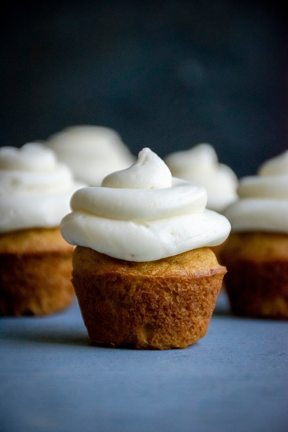 mini carrot cake with tangy white frosting