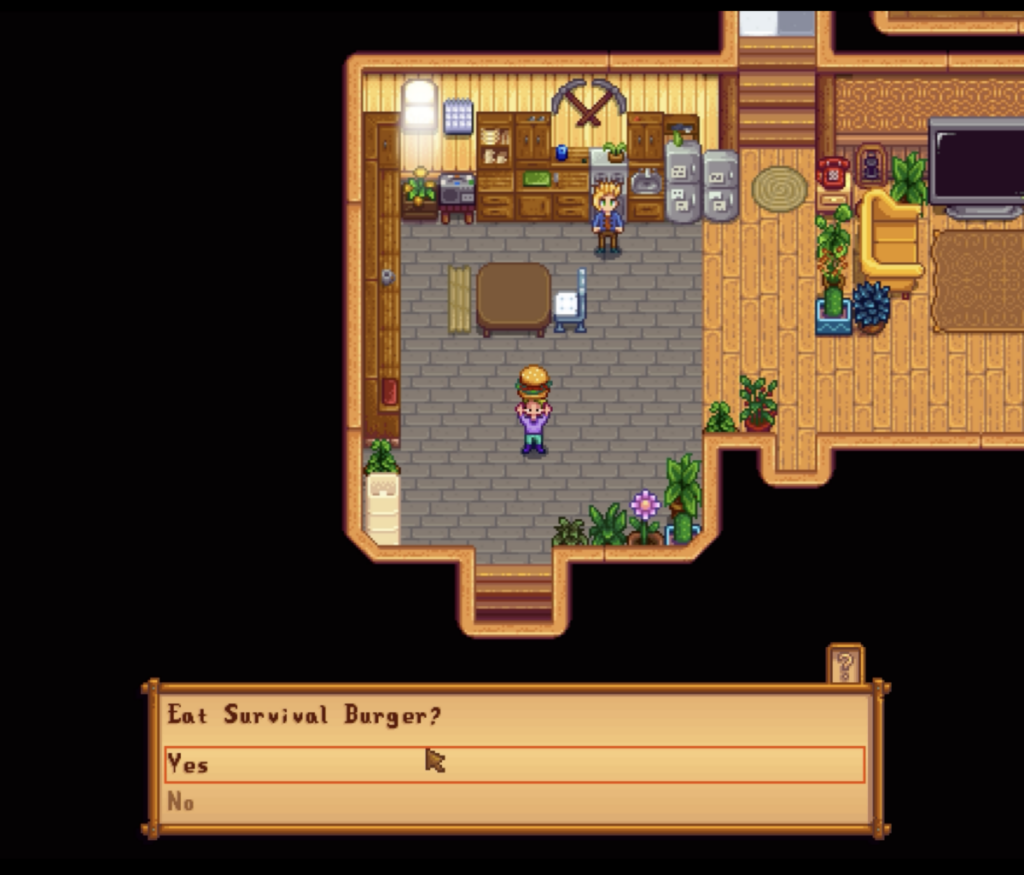 stardew valley screenshot of survival burger